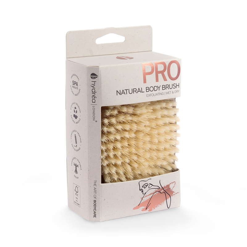 Hydréa London natural bristle body brush, imported from the UK