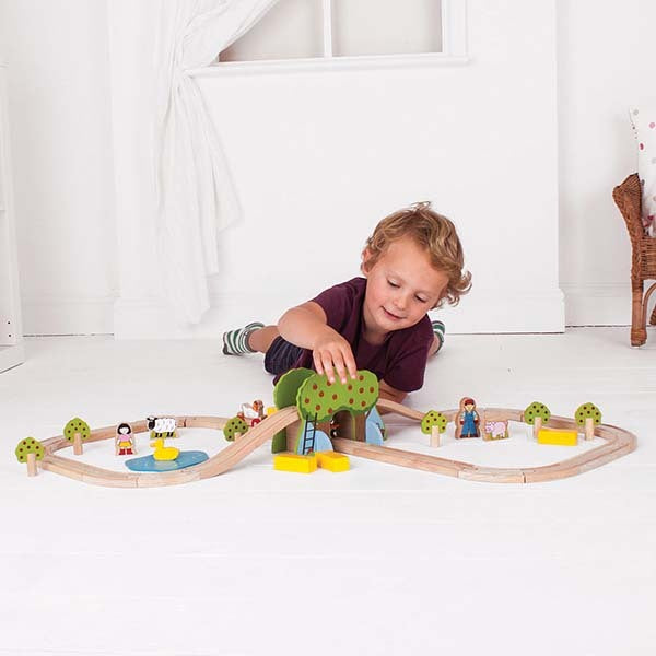 Bigjigs Rail Farm Train Set GOODS Superdrug   