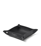 Aspinal Of London medium grained leather tidy tray 13cm x 13cm - British product