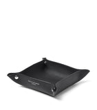 Aspinal Of London medium grained leather tidy tray 13cm x 13cm - British product