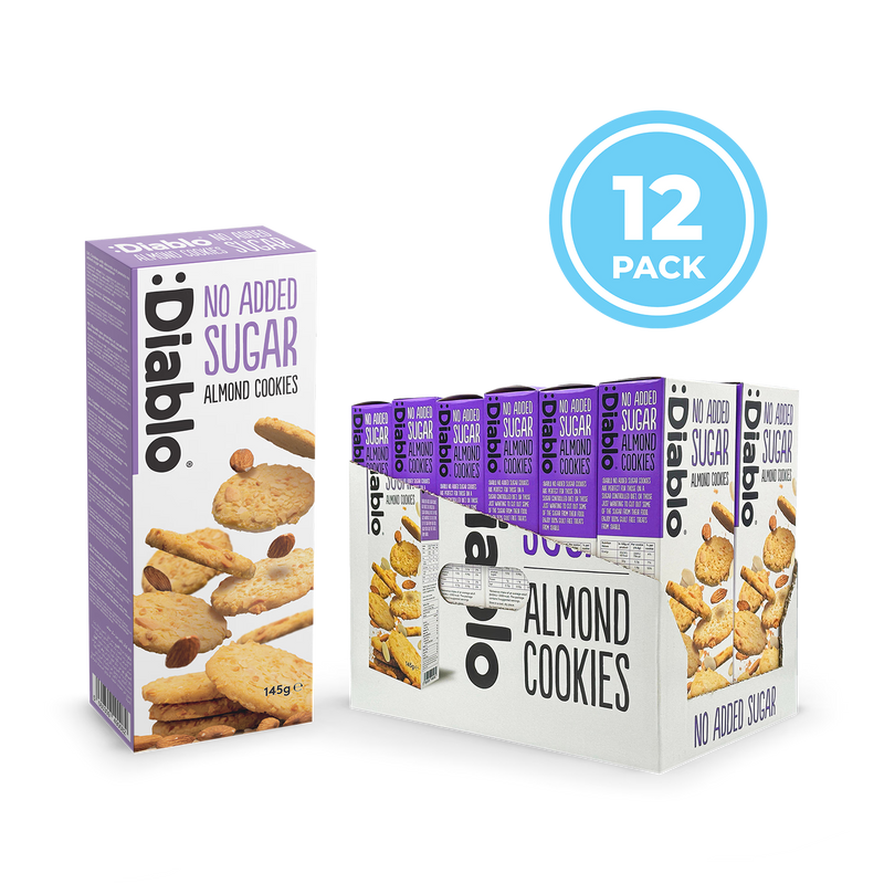Diablo almond cookies no added sugar 145g, imported from the UK