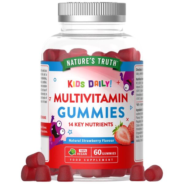 Nature's Truth kids multivitamin strawberry gummies 60 count (British brand)