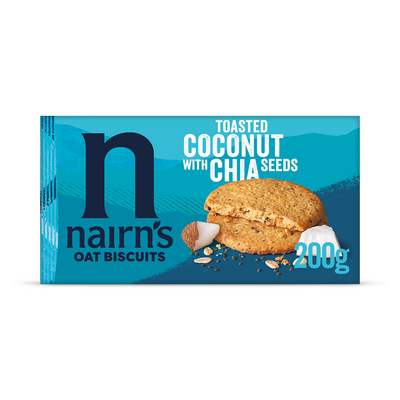 Holland & Barrett Nairn's Kokos & Chia Havre Kjeks 200g - Kjøp online på McGrocer