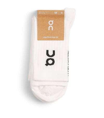 Harrods On Cotton-Blend Logo High Socks (Pack of 3)- Buy online at McGrocer
