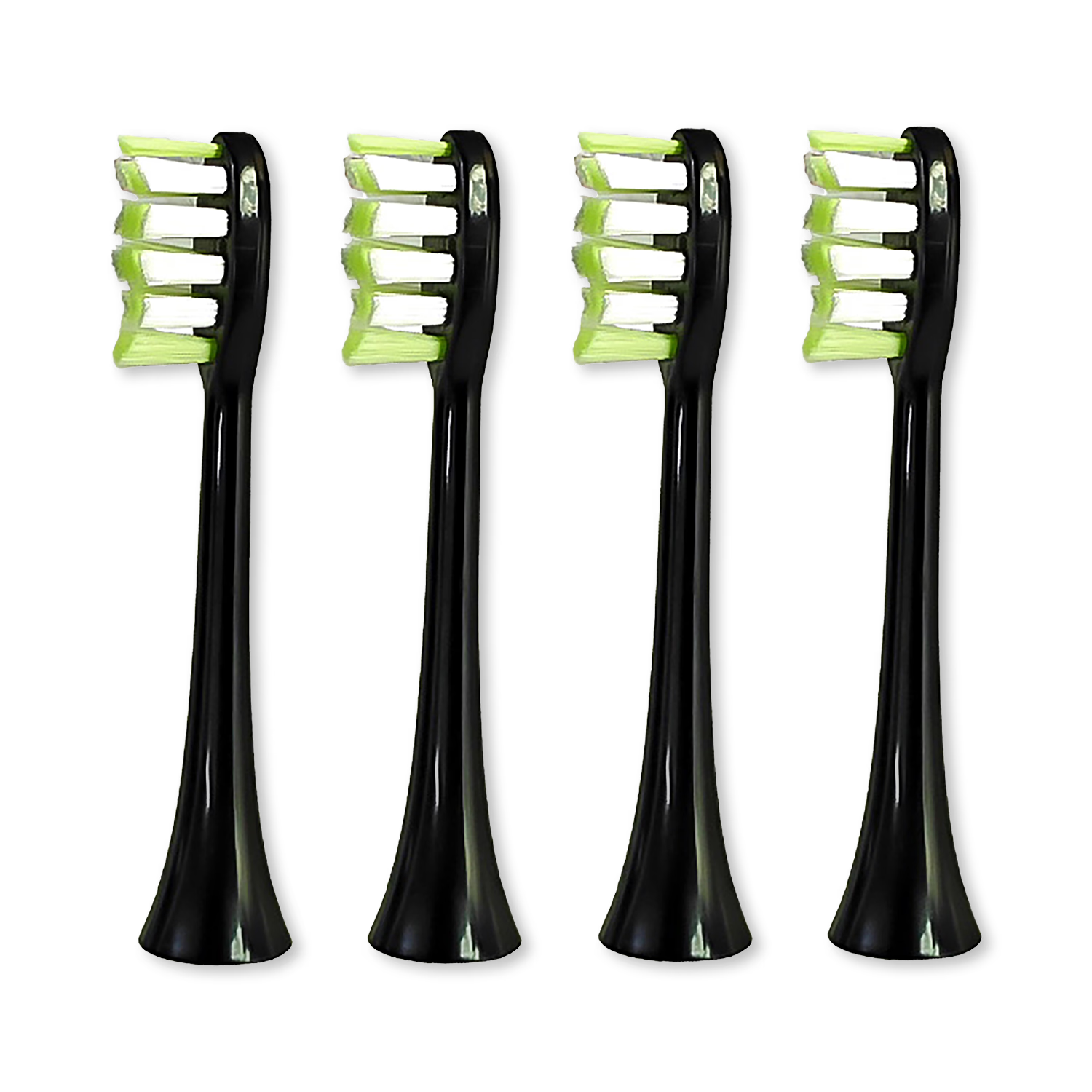 Biovello replacement toothbrush heads black 4 pack, UK version