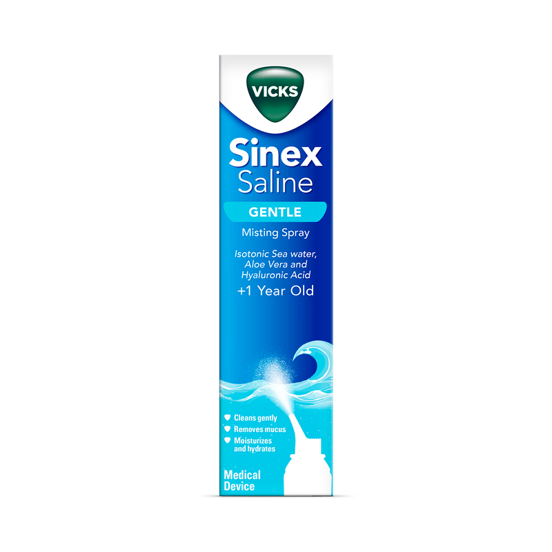 Vicks Sinex Saline Gentle 120ml nasal spray, UK version