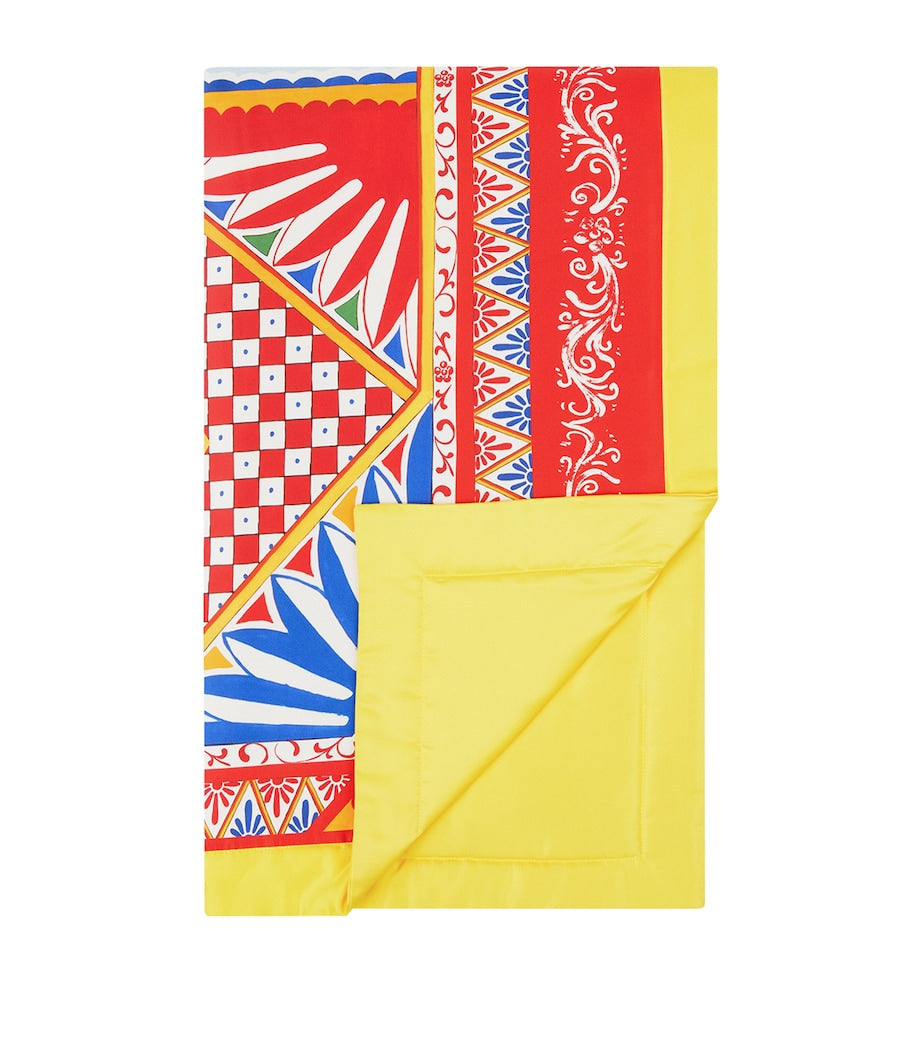Dolce&Gabbana silk quilt Majolica print 140cm x 180cm, imported from the UK