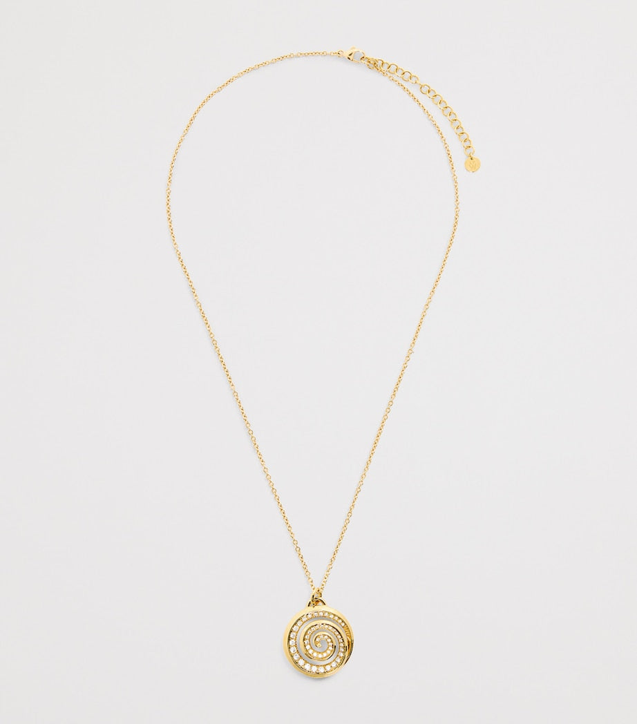 Emily P. Wheeler yellow gold diamond spiral necklace (British brand)