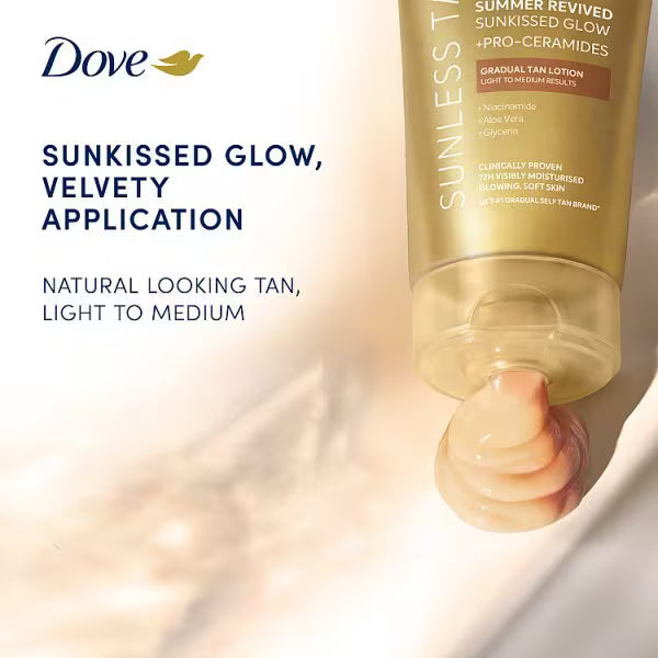 Dove Gradual Self Tan Cream Fair Medium 75ml - British product