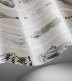 Cole & Son Couture Carousel wallpaper Monochrome Pearl, imported from the UK