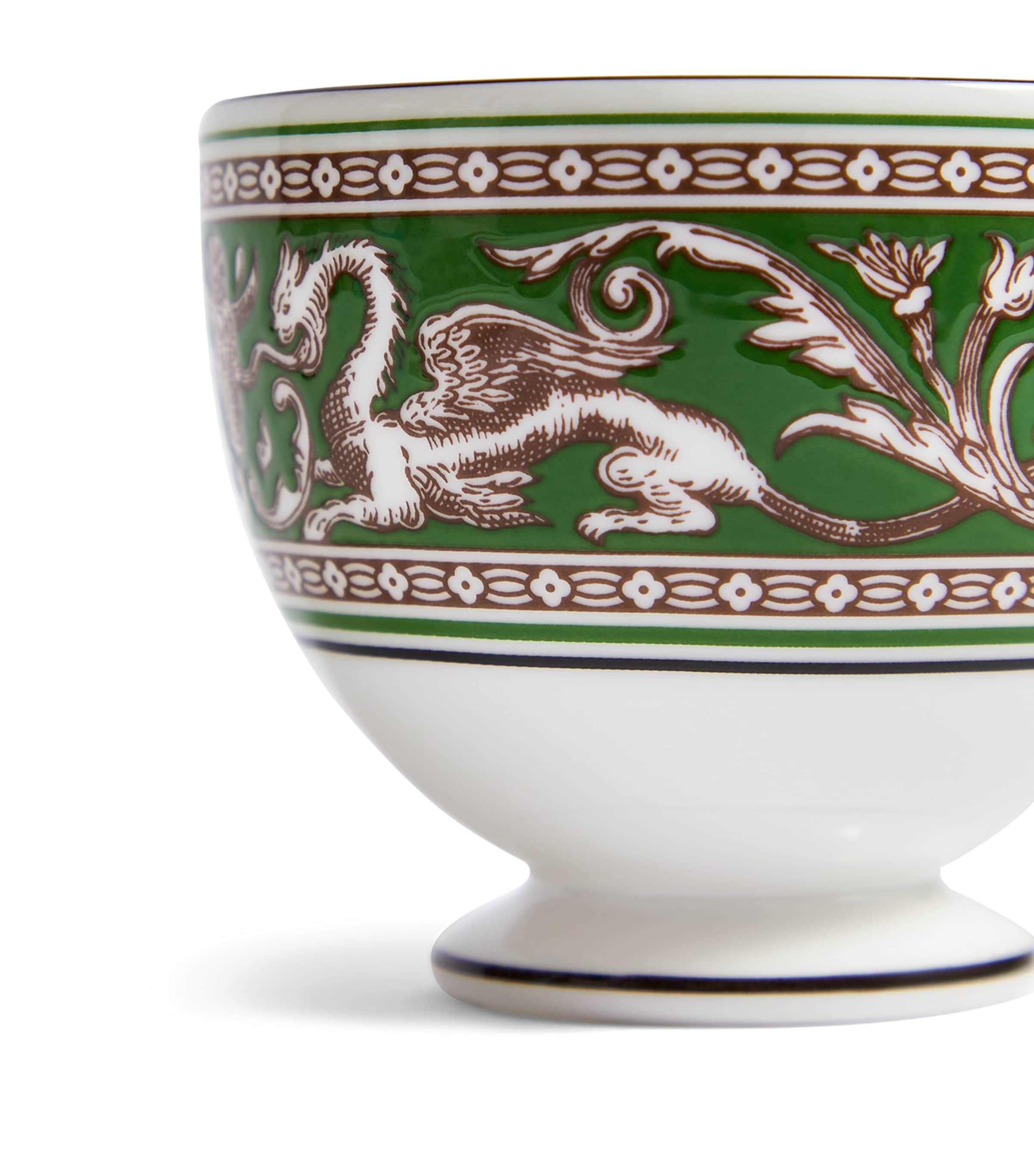 Wedgwood Florentine Verde teacup and saucer (British brand)