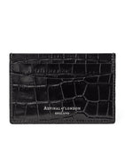 Aspinal of London croc-embossed slim card holder, imported from the UK
