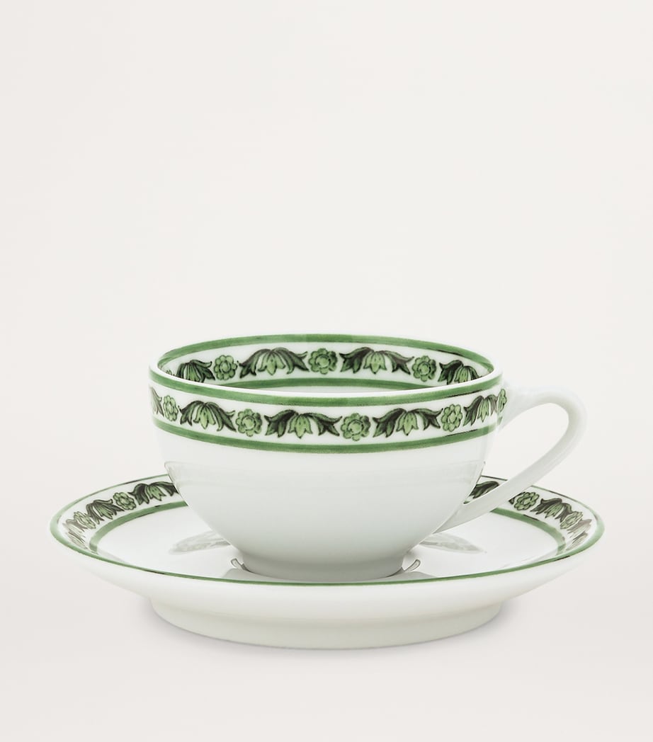Dolce&Gabbana Casa Verde Maiolica porcelain coffee cup and saucer - British product