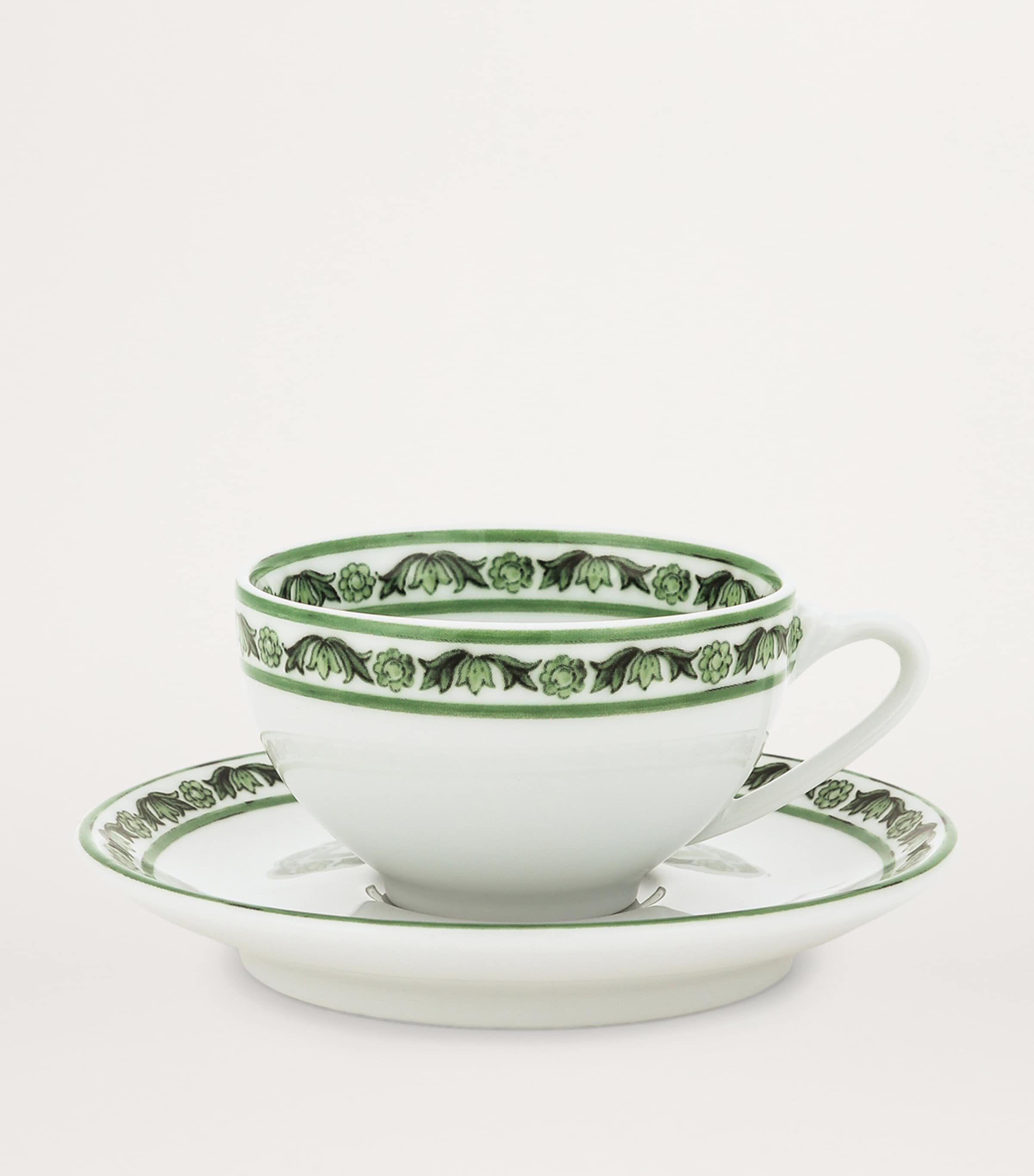 Dolce&Gabbana Casa Verde Maiolica porcelain coffee cup and saucer - British product
