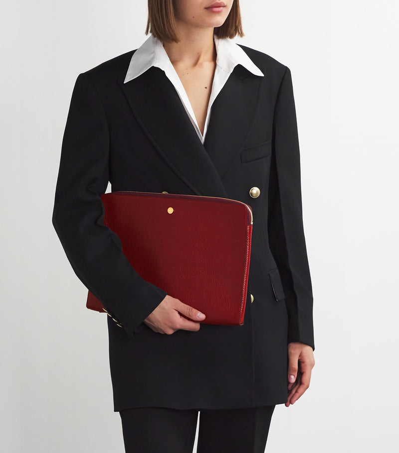 Harrods large pebbled leather pouch - British product