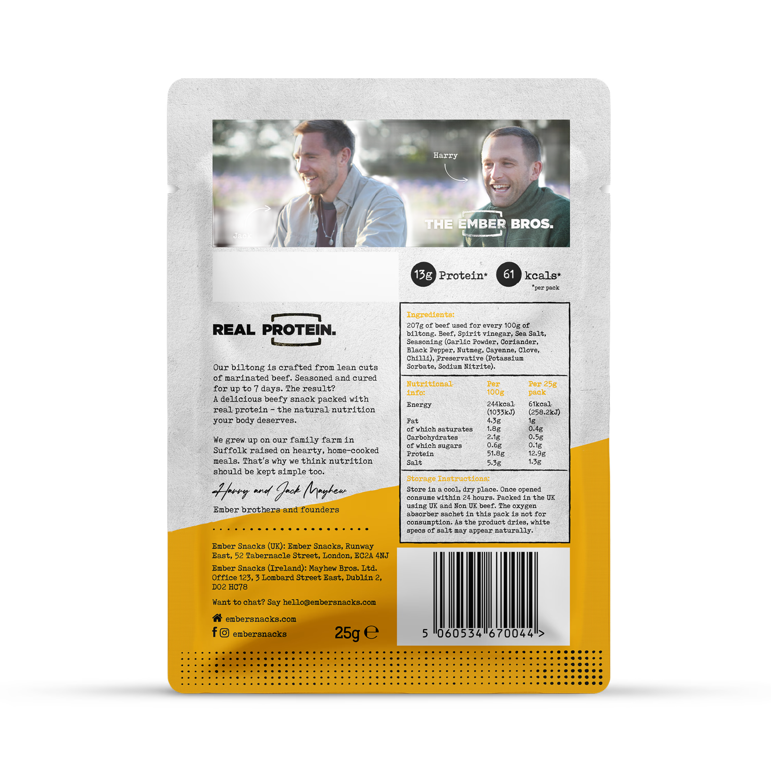 Ember biltong original 25g - British product