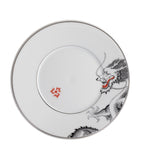 Meissen porcelain side plate with Lucky Dragon design and platinum rim, 18cm diameter, imported from the UK