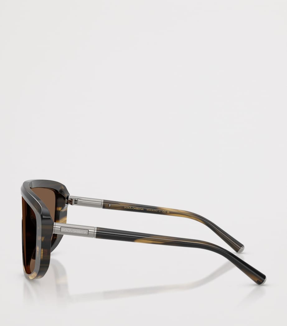 Dolce&Gabbana Marlene rectangle Havana acetate sunglasses - British product