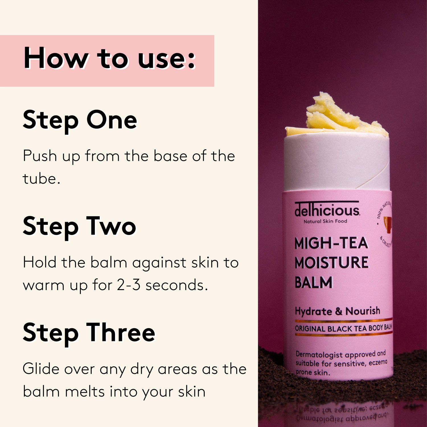 Delhicious Migh-Tea skin recovery balm 70g, UK version