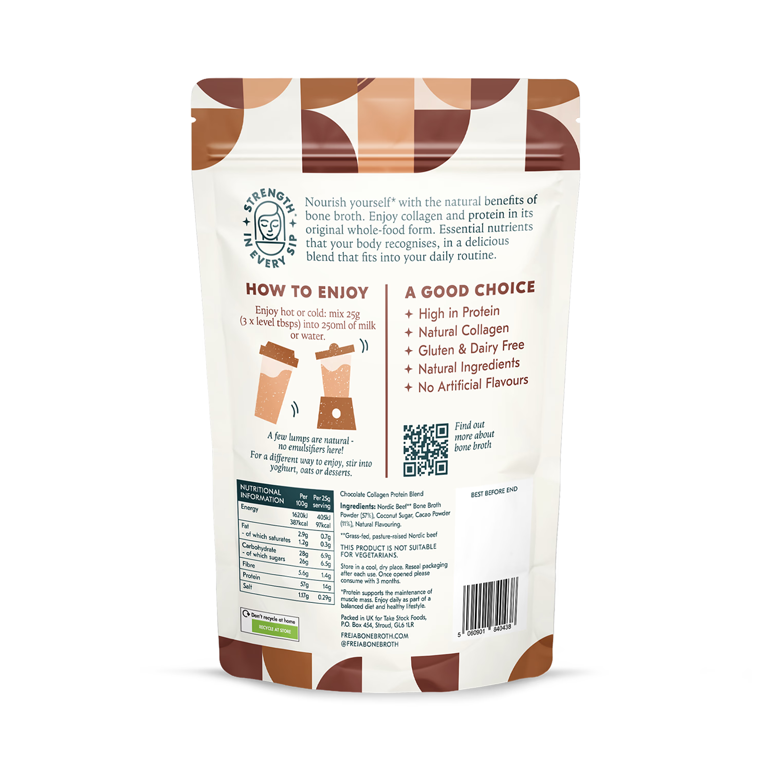 Freja Chocolate Collagen Protein Shake (British brand)