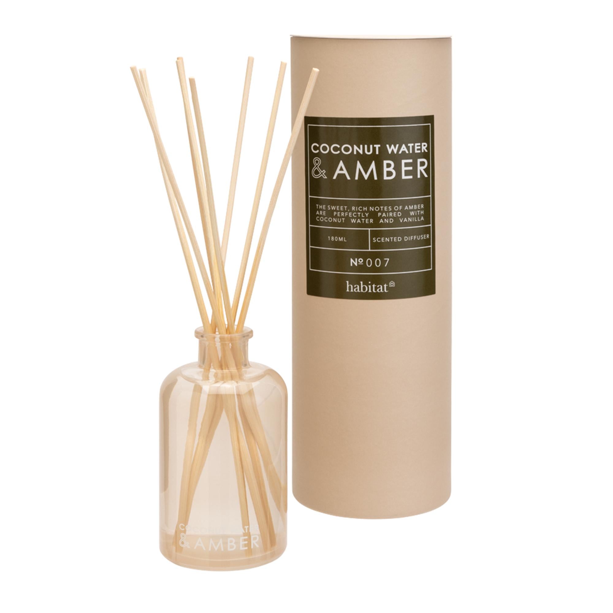 Habitat 180ml Scented Diffuser - Coconut Water & Amber GOODS Sainsburys   