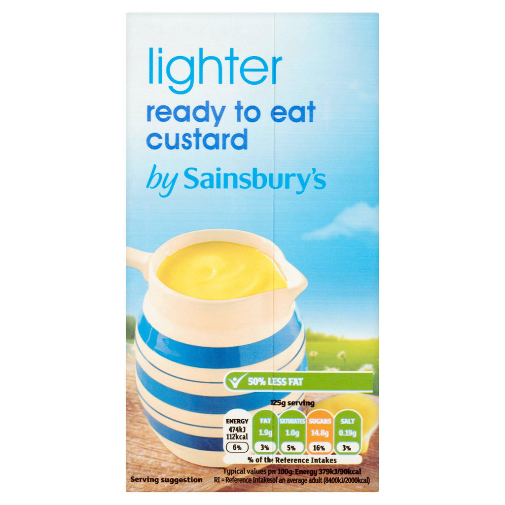 Sainsbury's Ready To Eat Lighter Custard 500g