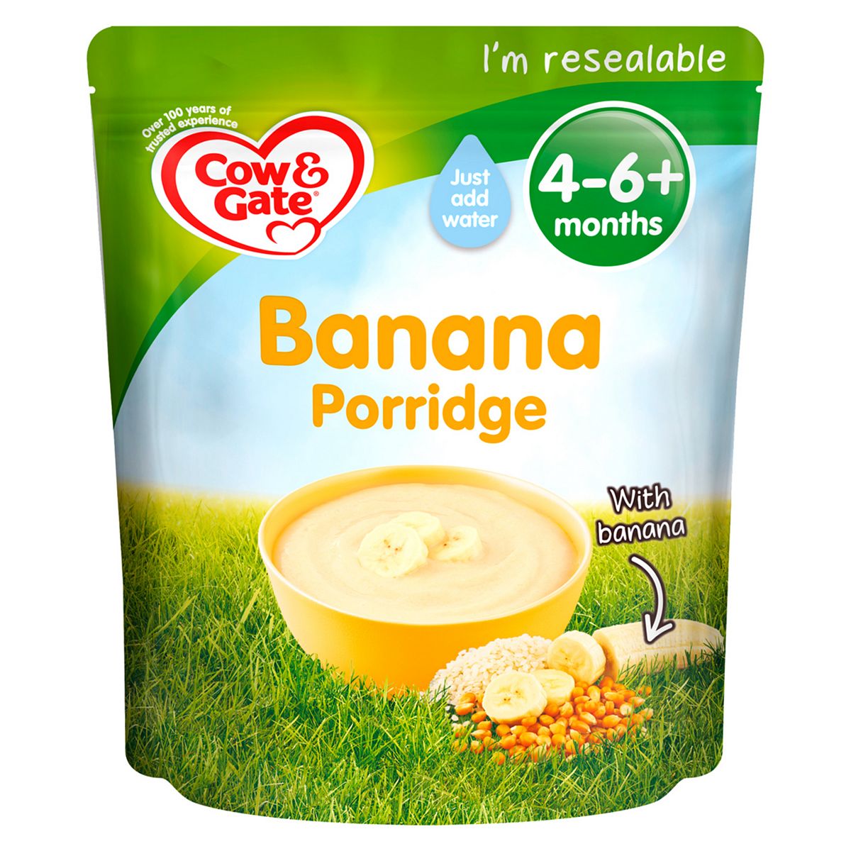 Cow & Gate Banana Porridge Baby Cereal 4-6+ Months 125g GOODS Boots   