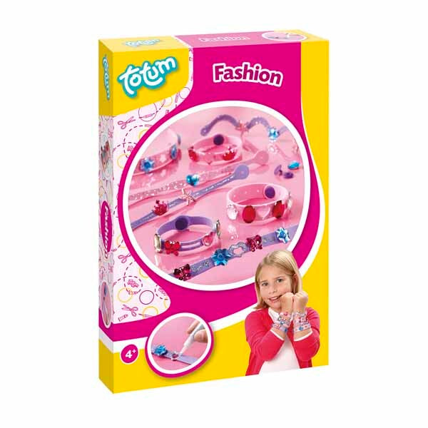 Totum foam bracelet making kit pink and lilac - British product