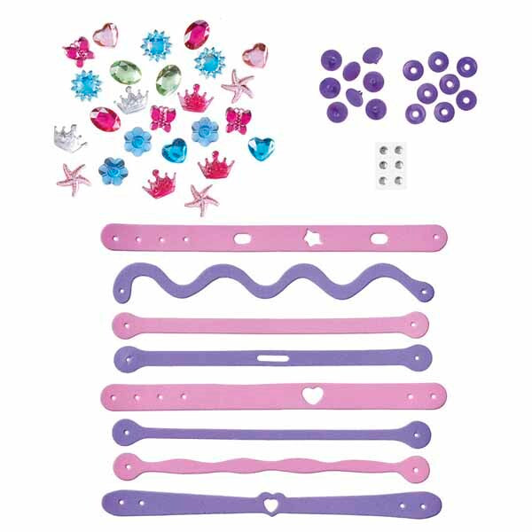 Totum foam bracelet making kit pink and lilac - British product
