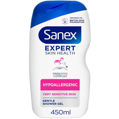 Superdrug Sanex Expert Skin Health Hypoallergenic Shower Gel 450ml- Buy online at McGrocer