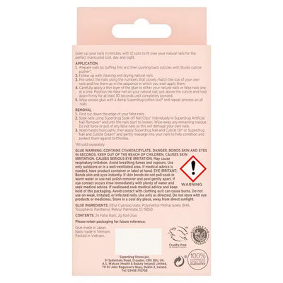 Superdrug Superdrug Studio Løse Negler Pink Marble Kit 24 stk- Kjøp online hos McGrocer