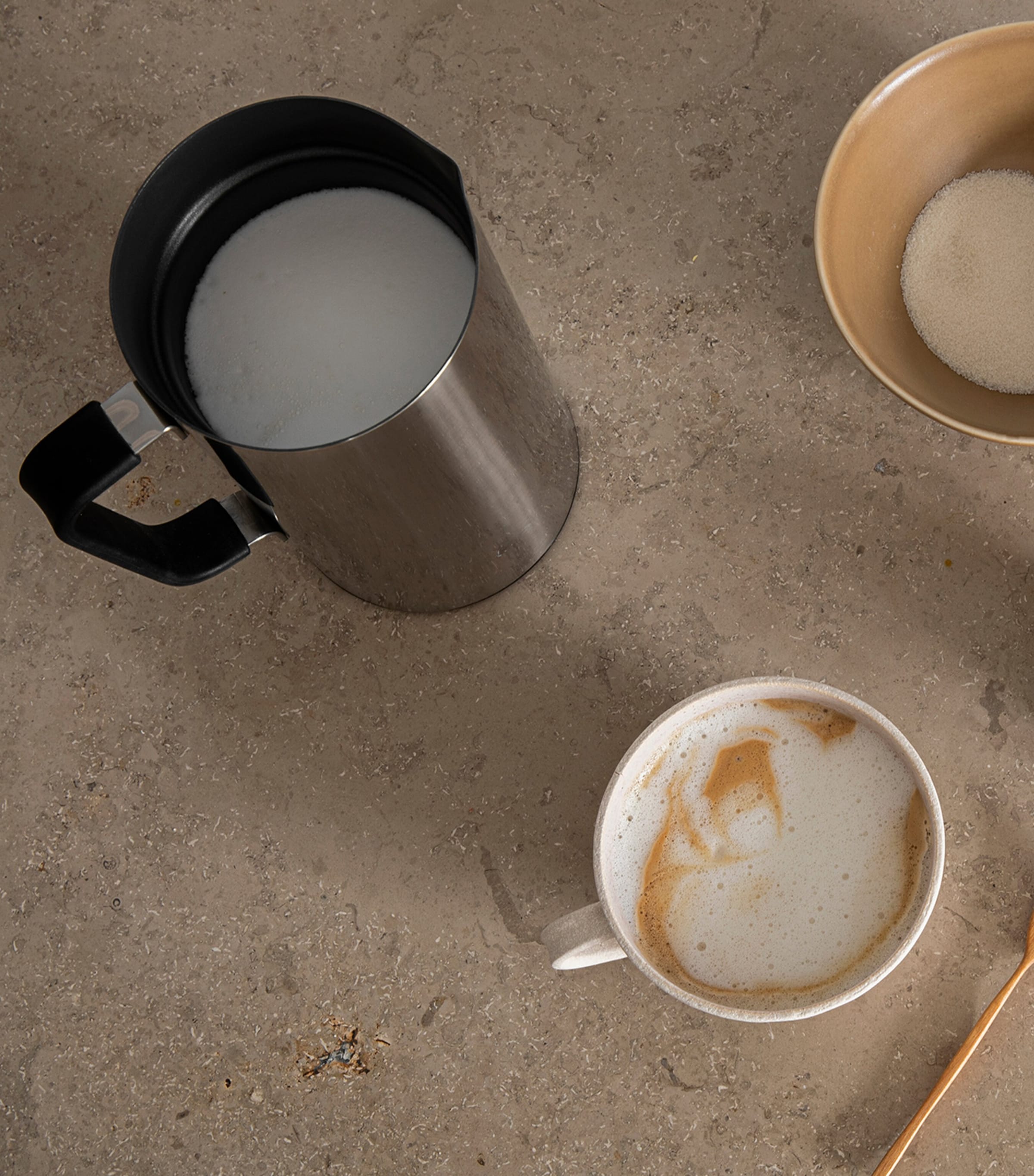 Sjöstrand stainless steel milk frother 300ml (British brand)
