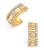 MARLI New York mini yellow gold diamond hoop earrings (British brand)