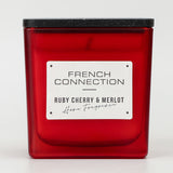 French Connection Cherry & Merlot Candle 220g, imported from the UK