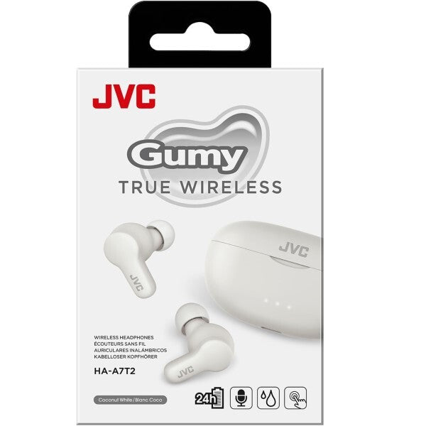 JVC Gumy True Wireless White Earphones - British product
