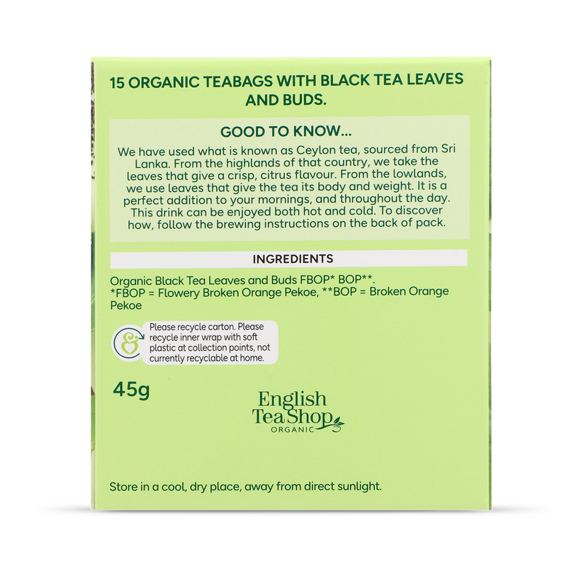 Holland & Barrett English Breakfast tea 15 tea bags, UK version