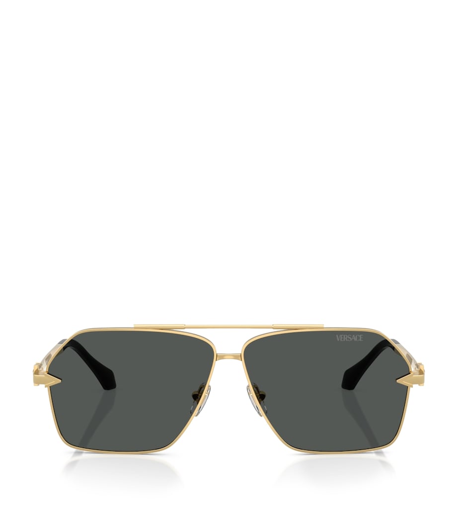 Versace Pilot Sunglasses gold-tone metal frame, imported from the UK