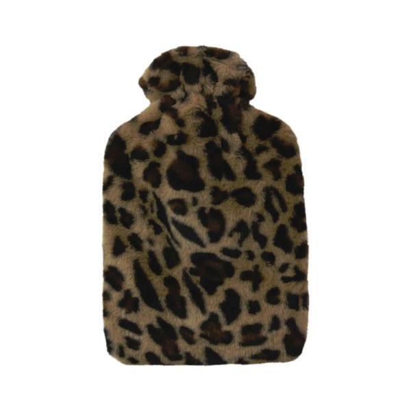 Aroma Home leopard faux fur hot water bottle 2L, imported from the UK