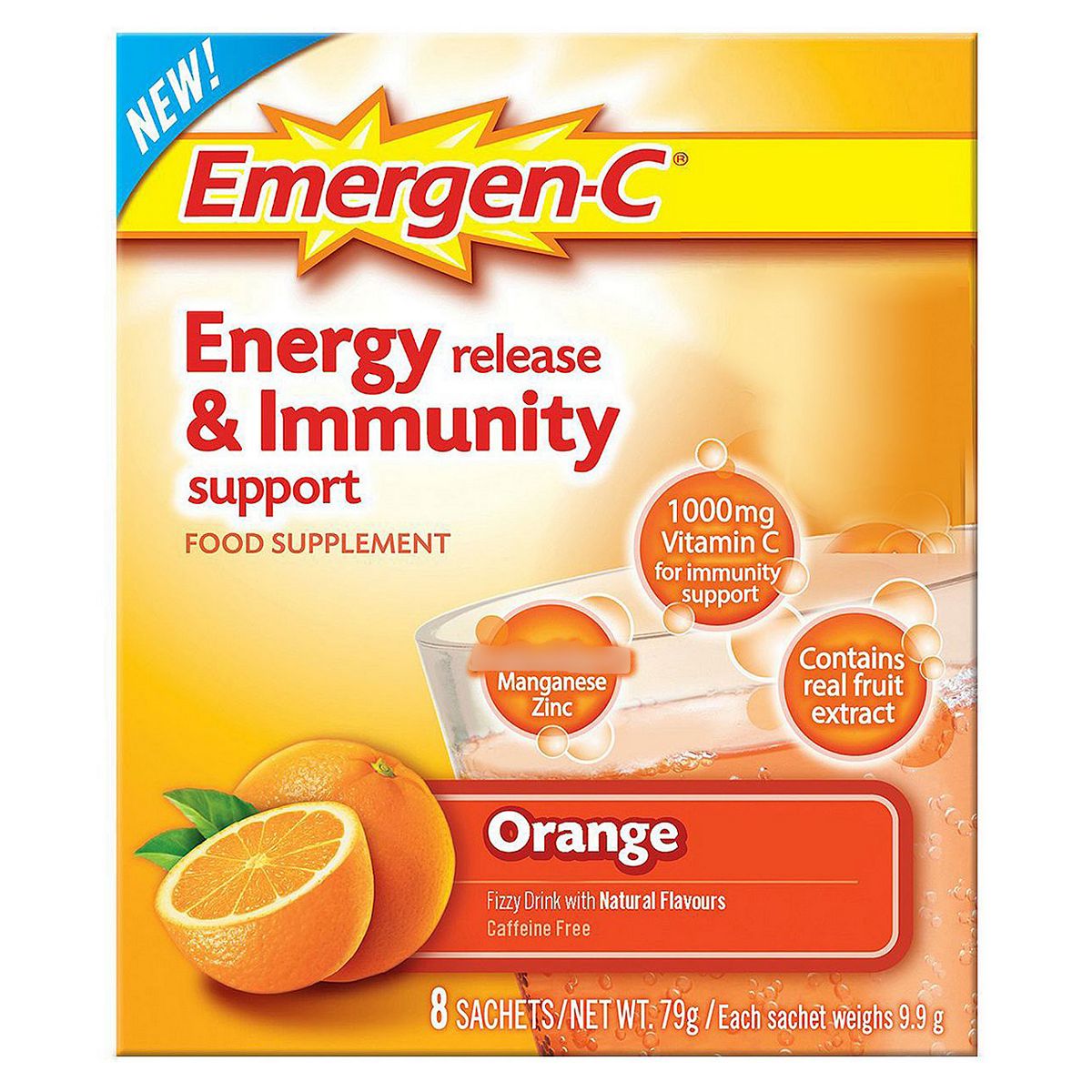 Emergen-C Super Orange, Energy & Immunity Multivitamin Sachets - Pack of 8 GOODS Boots   