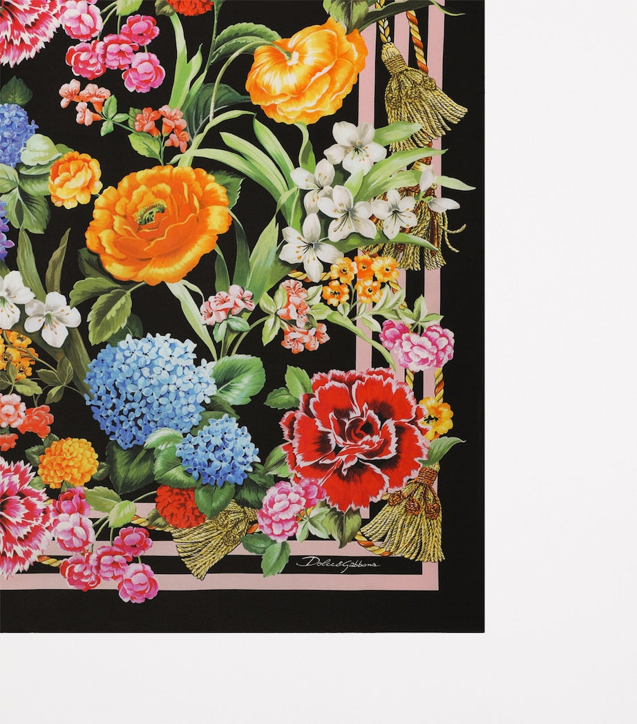 Dolce&Gabbana silk floral scarf 90cm (British brand)