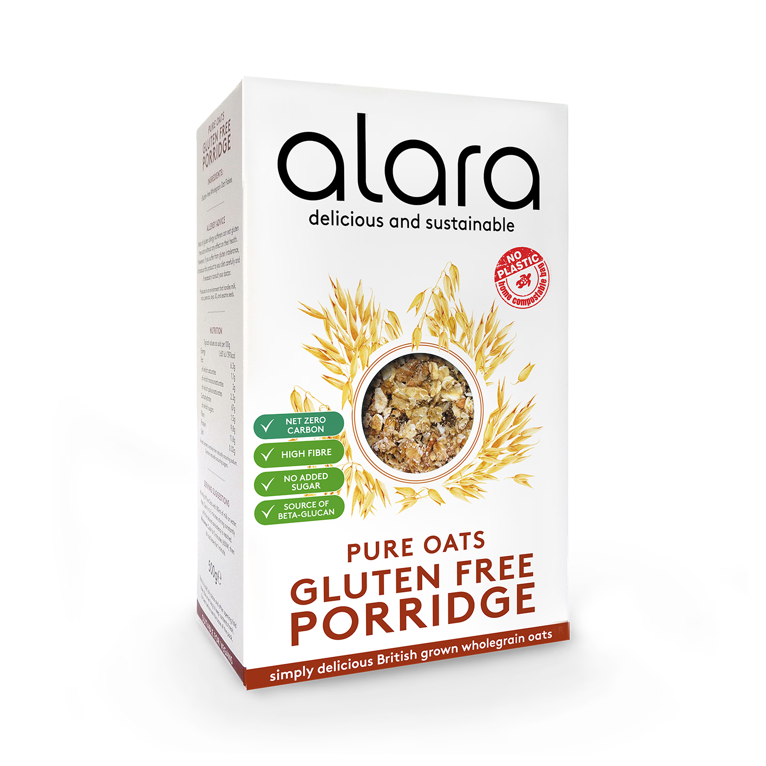 Alara gluten free porridge oats 500g (British brand)