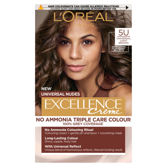 L'Oreal Paris Excellence Universal Nudes Universal Light Brown 5U with Flattering Reflects GOODS Sainsburys   