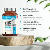 VitaBright Zinc Bisglycinate with Copper 400 tablets, UK version