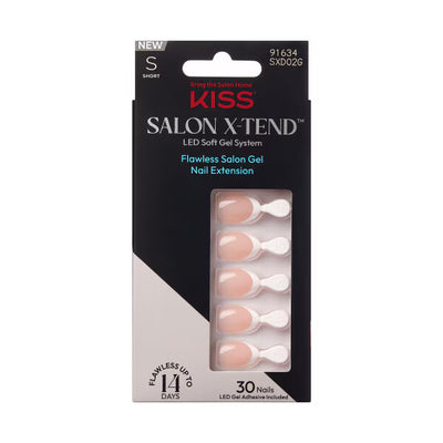 DNR Kiss Salon X-Tend Nails Nonsense مجموعة وصلات جل 30 ظفر