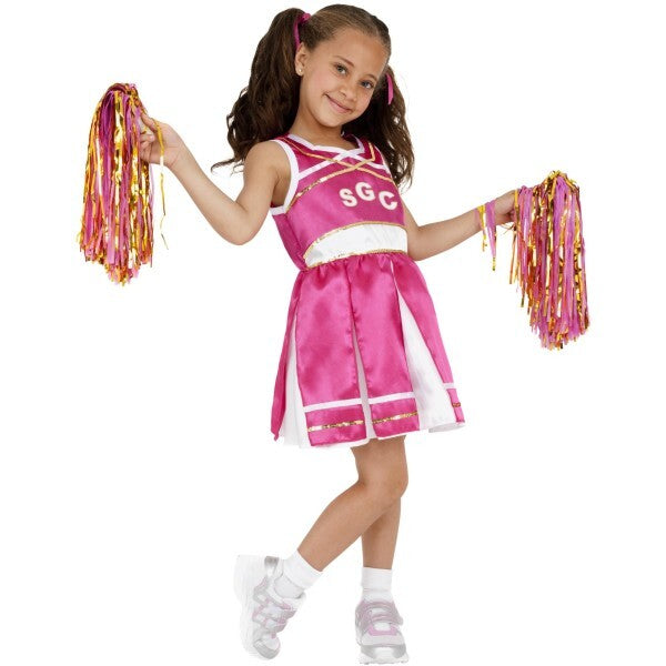 Smiffys Child Pink Cheerleader Costume