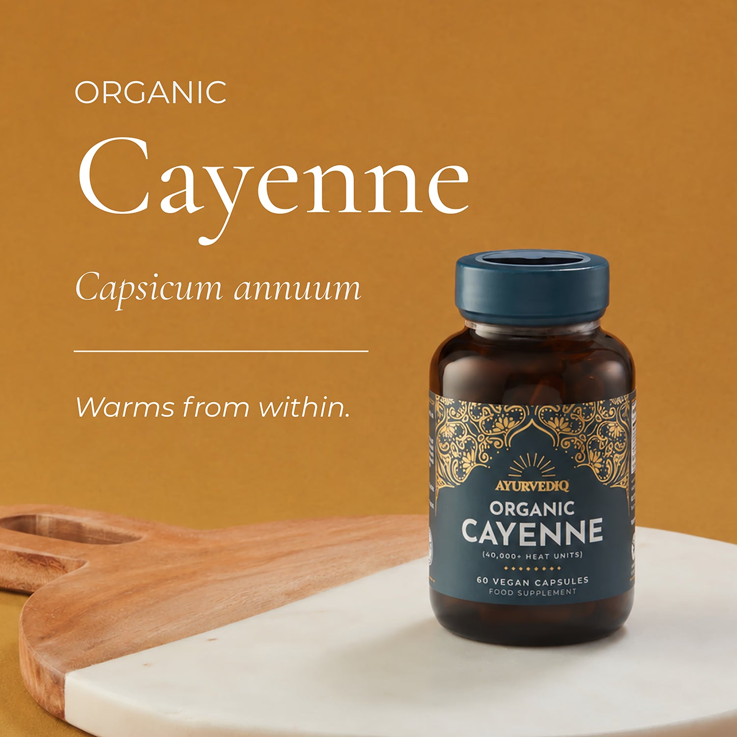 Ayurvediq organic cayenne capsules 60 capsules, UK version