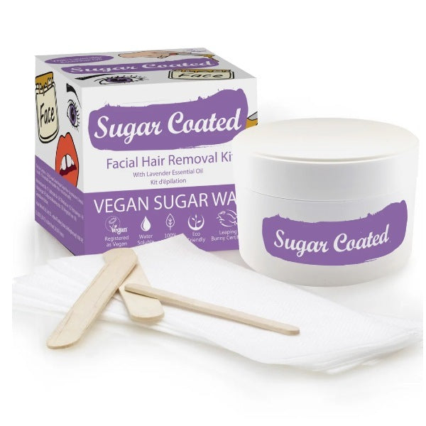 Sugar Coated Facial Hair Removal Wax Kit 200g (British brand)