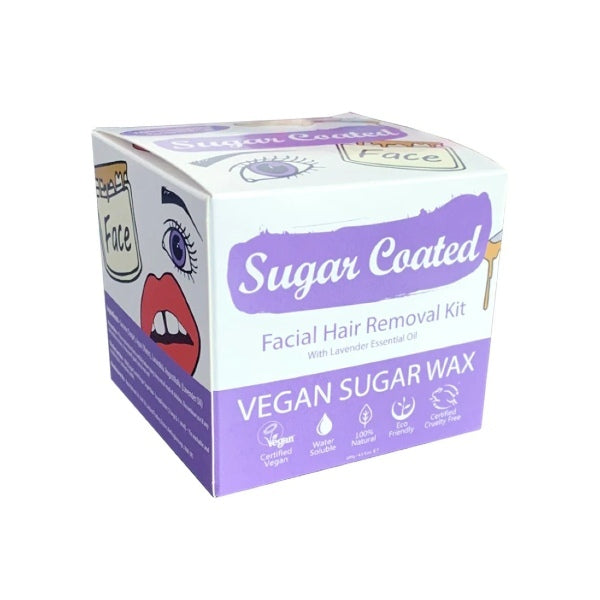 Sugar Coated Facial Hair Removal Wax Kit 200g (British brand)