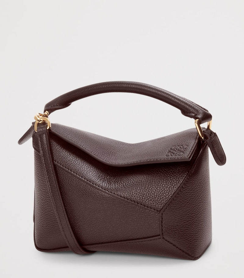 LOEWE mini leather puzzle top-handle bag, imported from the UK