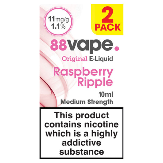88Vape 2 Original E-Liquid Raspberry Ripple GOODS ASDA   